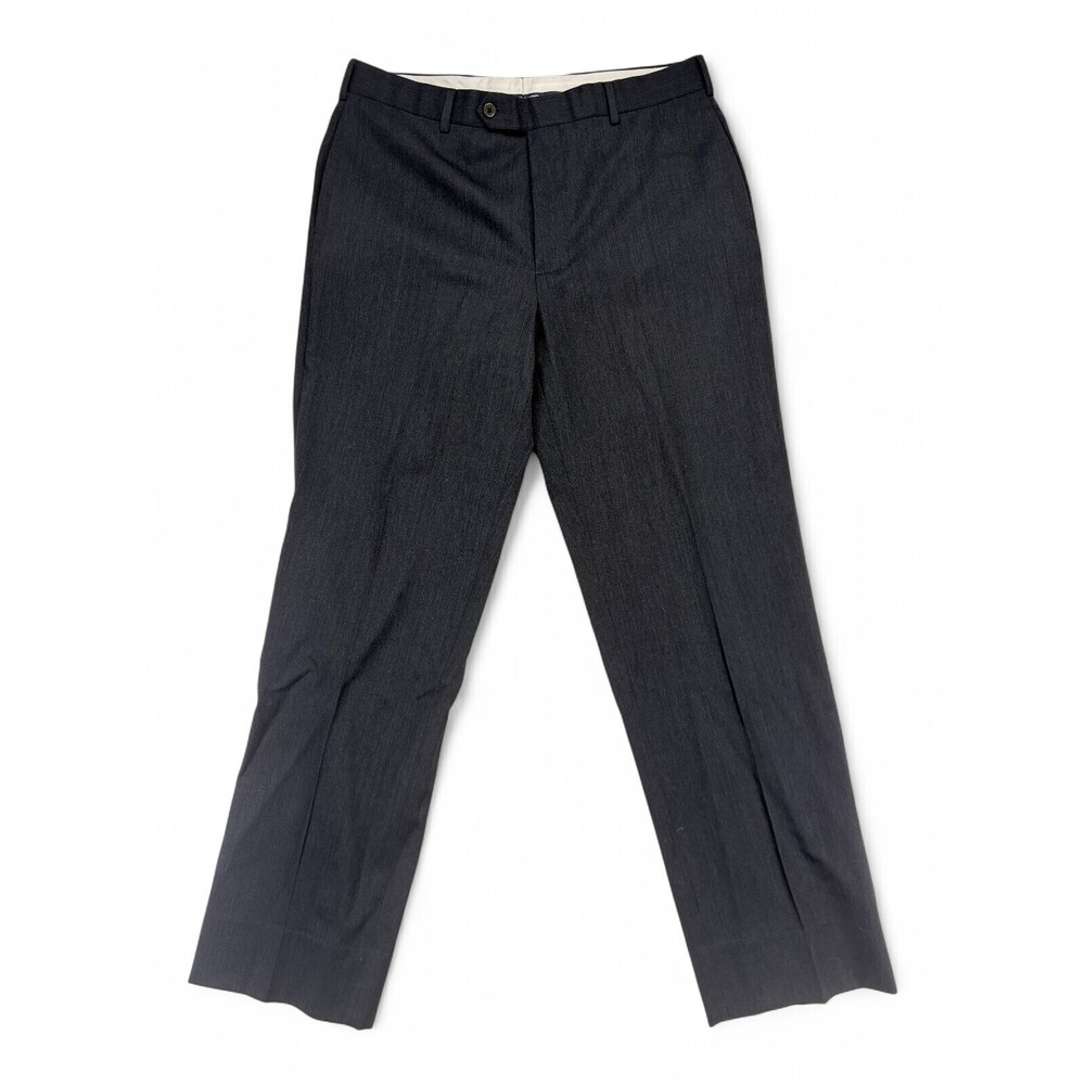 Brooks Brothers Men's Dress Pants 36 Charcoal Flat Front